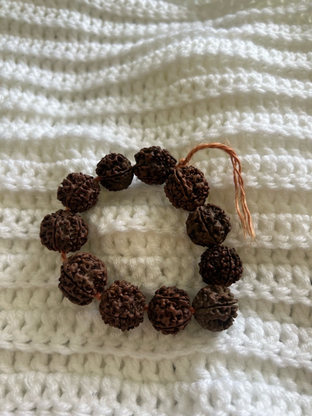 Natural Rudraksha Bead Bracelet - Brown